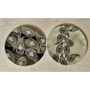Set of 2~Home Collection Paisley Skull & Spider Melamine Plates
